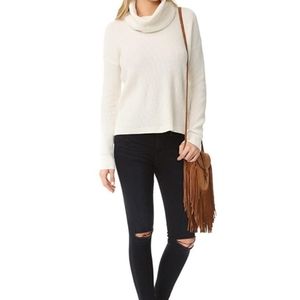 Madewell convertible turtleneck sweater in ivory